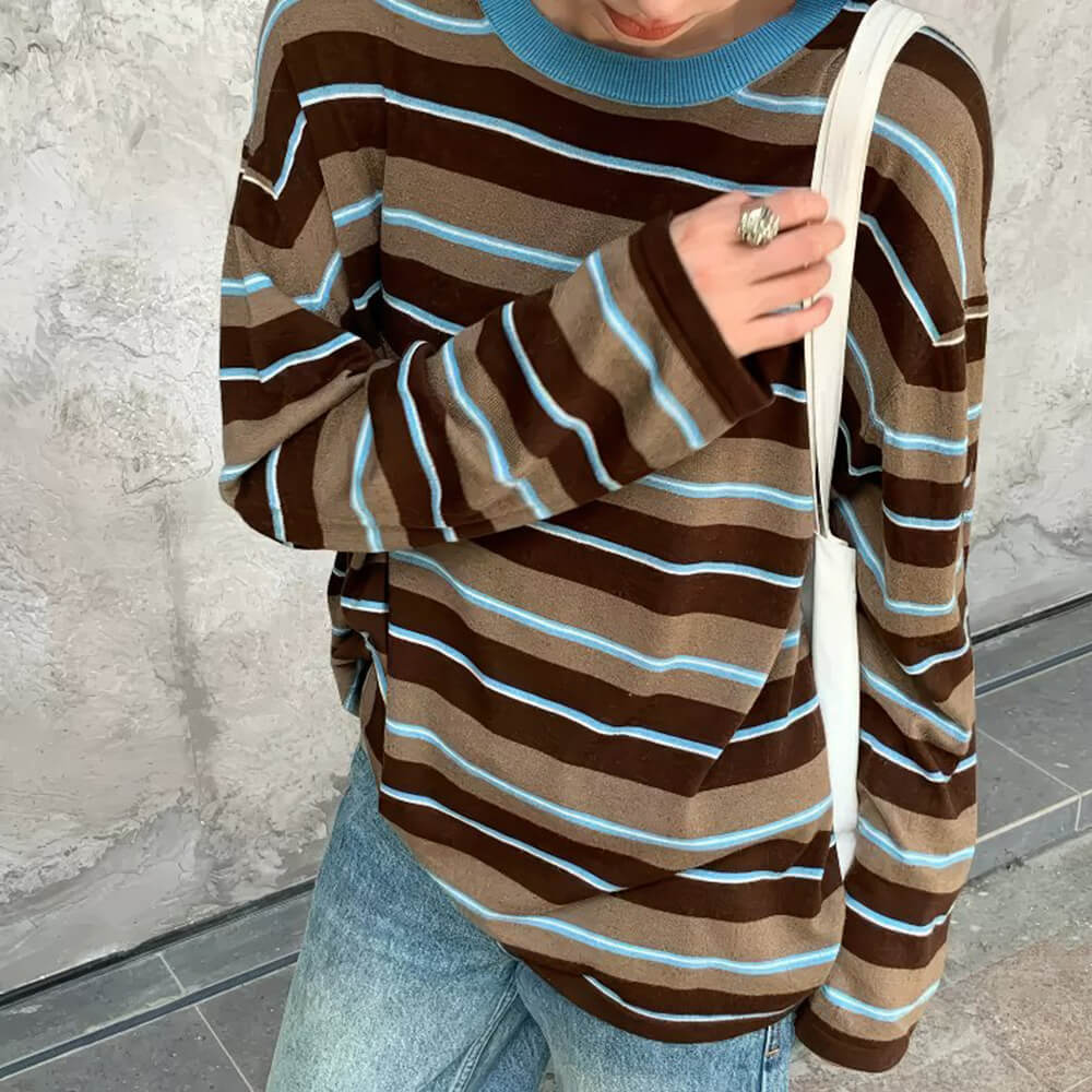 Brown Sugar Stripes Sweater
