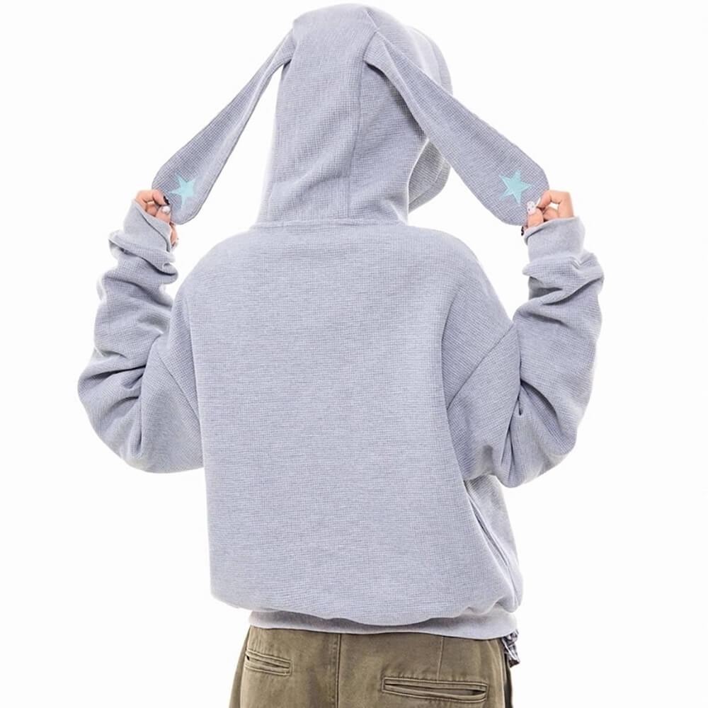 Bunny Ears Hoodie with Guitar Patch