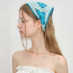 Butterfly Crochet Triangle Bandana