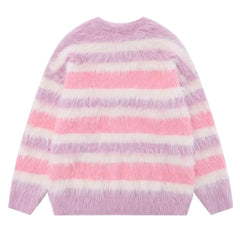 Candy Butterfly Fuzzy Sweater