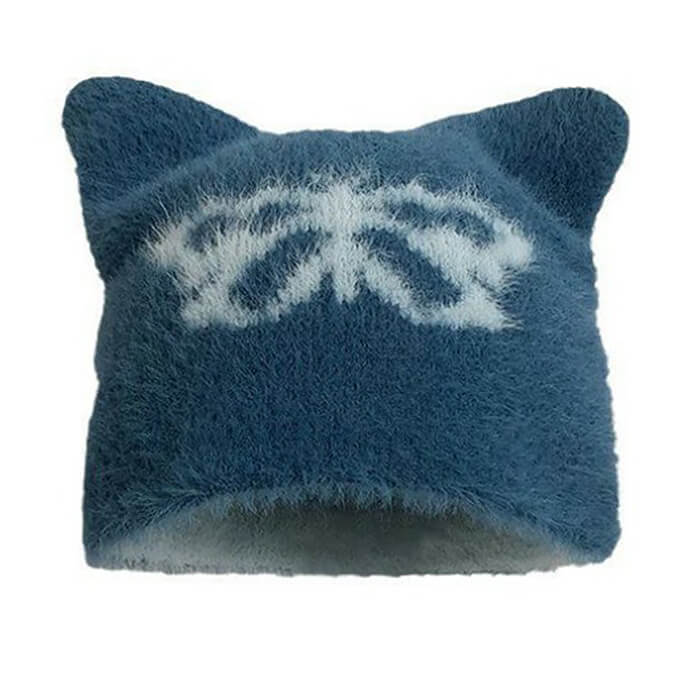 Butterfly Print Cat Ears Hat