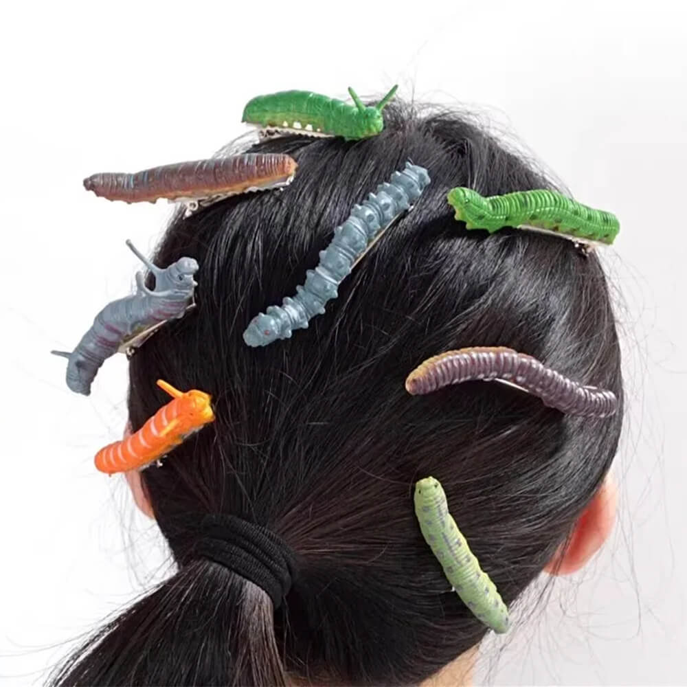 Caterpillar Hair Clips Set