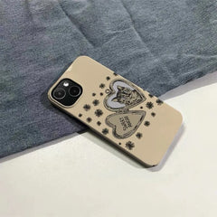 Cat Heart Locket iPhone Case