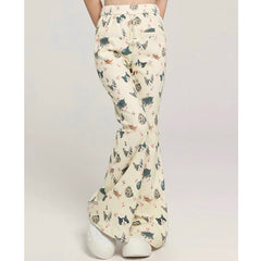Cat Print Graphic Pants