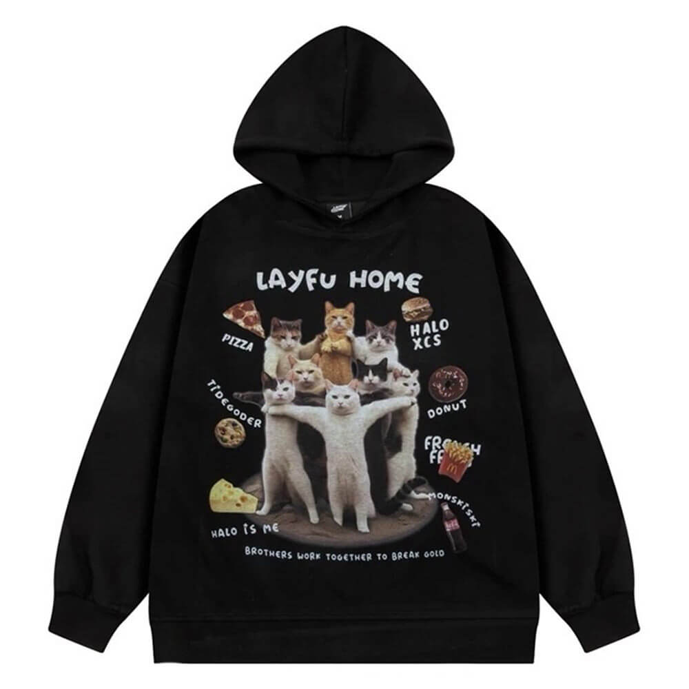Cat Squad Oversized Hoodie