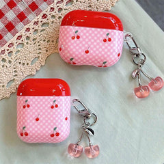 Cherry Checkered AirPods Case
