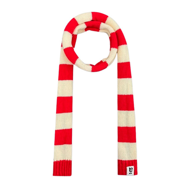 Colorblock 90s Style Knit Scarf