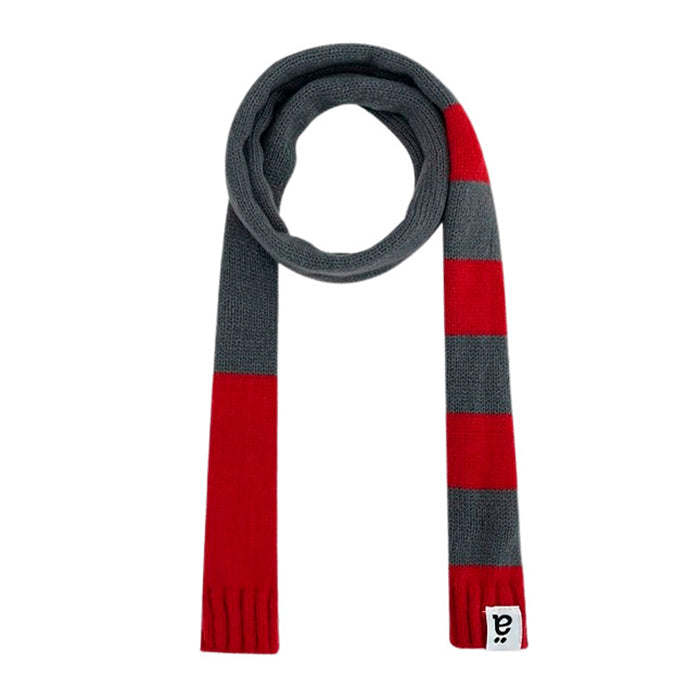 Colorblock 90s Style Knit Scarf