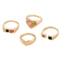 Charm School Aesthetic Ring Set