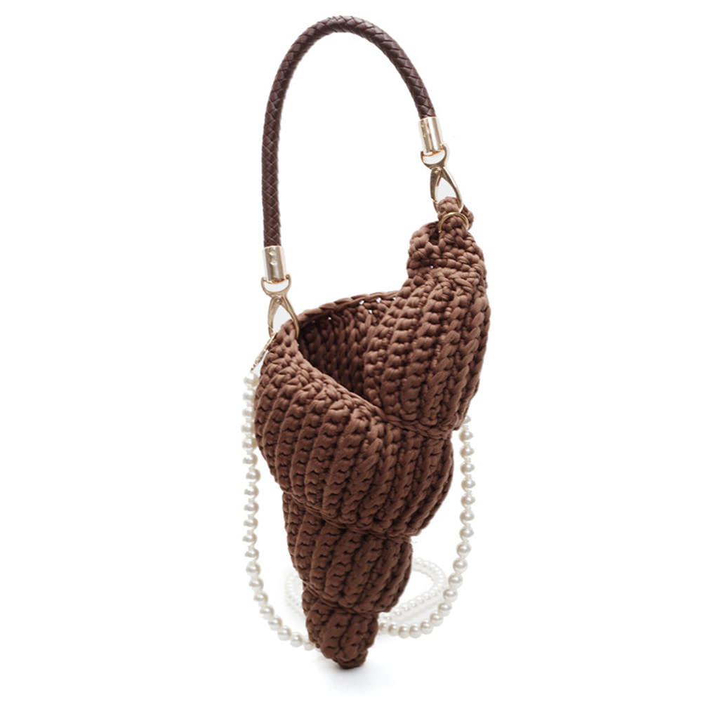 Conch Shell Knit Crochet Bag