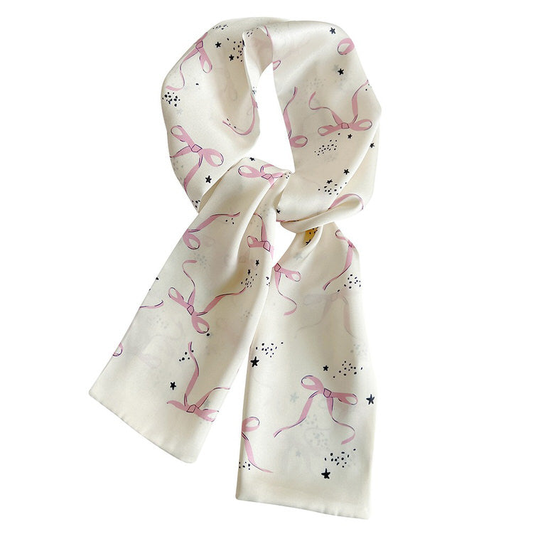 Coquette Aesthetic Bow Print Scarf