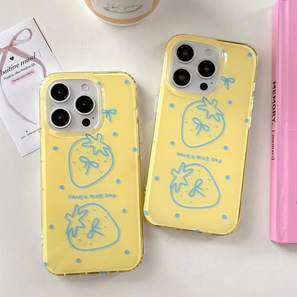 Coquette Girl Strawberry iPhone Case
