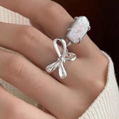 Coquette Aesthetic Bow Ring