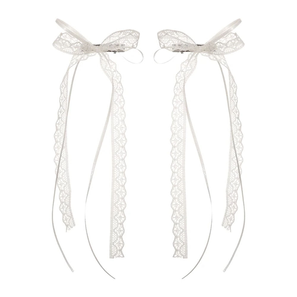 Coquette Aesthetic Lace Hair Bow Clip