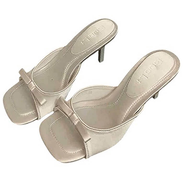 Coquette Bow Heeled Mules