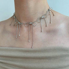 Coquette Bows Choker Necklace
