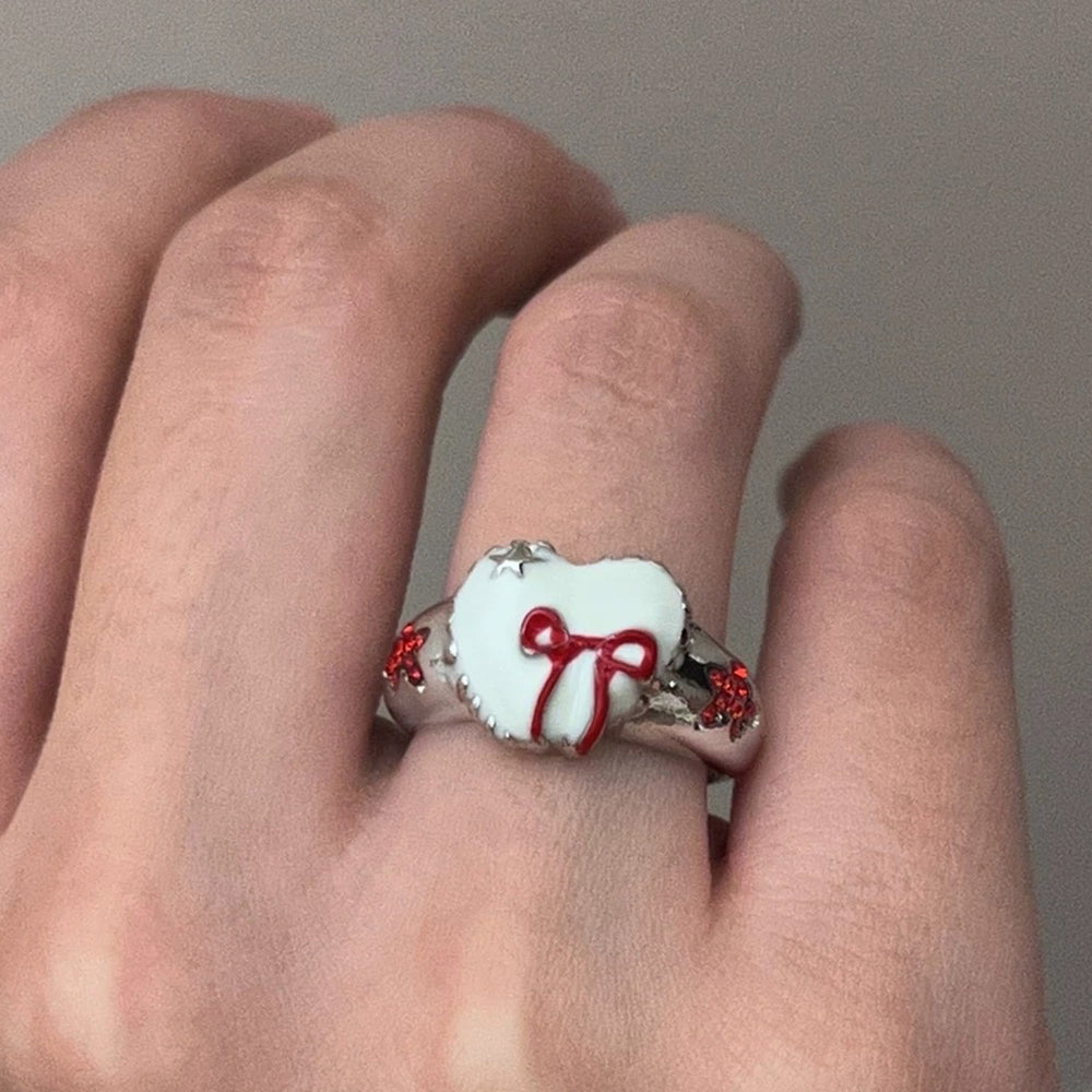 Coquette Heart-Shaped Ring