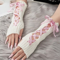 Coquette Ribbon Arm Warmers