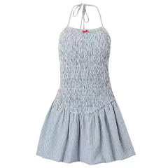 Coquette Shirred Mini Dress