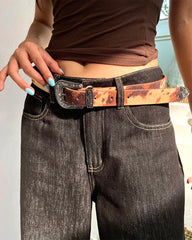 Wild West Cow Print Belt