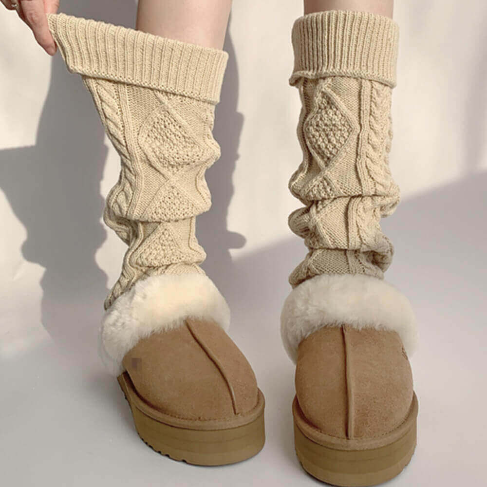 Cozy Days Cable Knit Leg Warmers