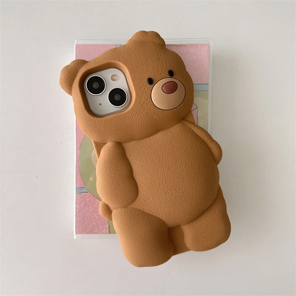 Cute Bear 3D iPhone Case