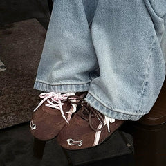 Cute Dachshund Embroidery Sneakers
