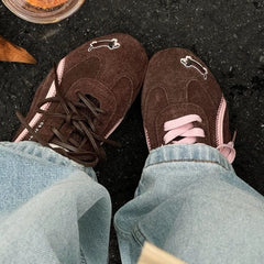 Cute Dachshund Embroidery Sneakers