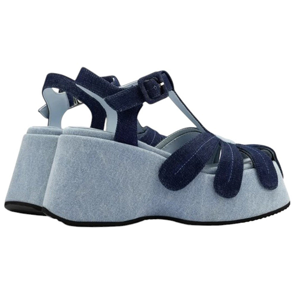 Daisy Denim Platform Sandals