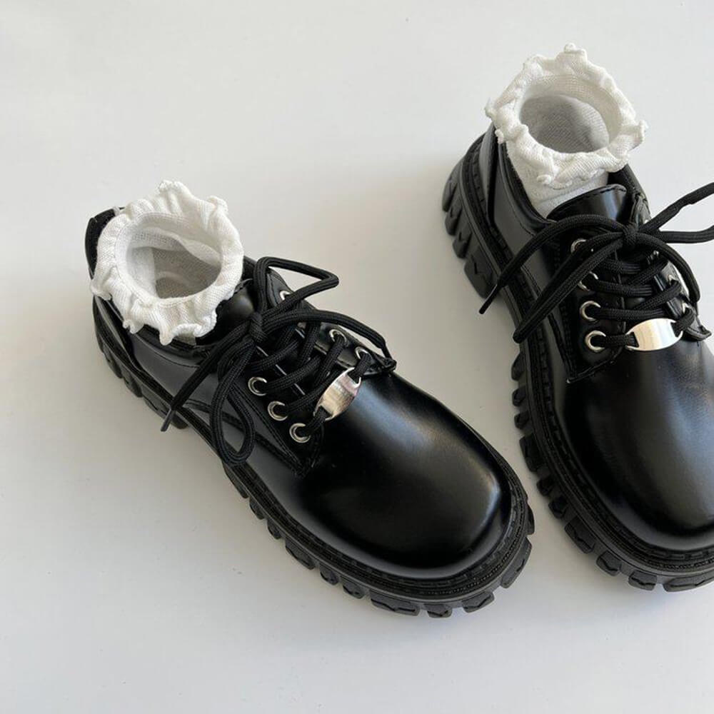 Dark Academia Chunky Platform Boots