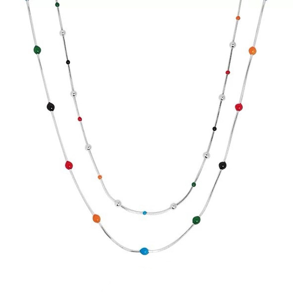 Delicate Beaded Chain Necklace