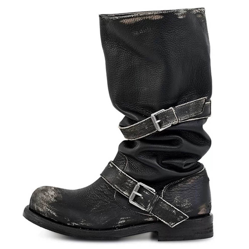 Dusty Road Mid-Calf Buckle Boots