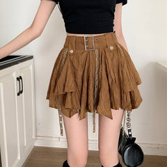 Forest Fairy Mini Skirt in Brown