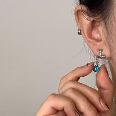 Faucet-Shaped Drop Earrings
