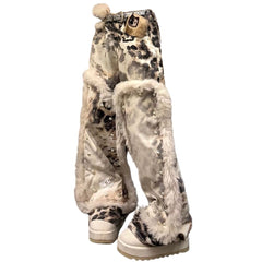Animal Instincts Faux Fur Leopard Pants