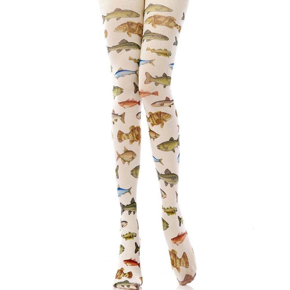 Fish Print Tights