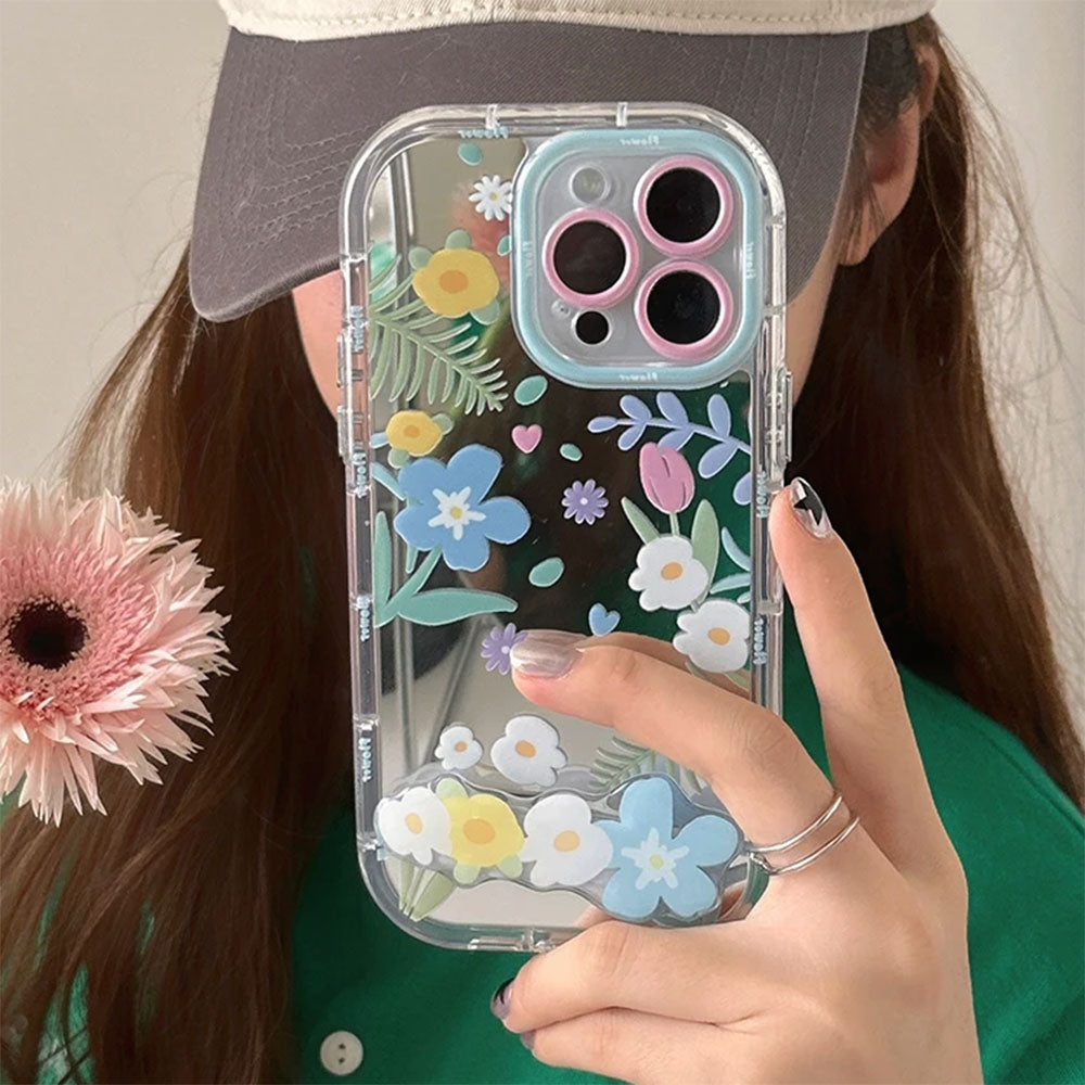 Flowers Pattern IPhone Case With Holder
