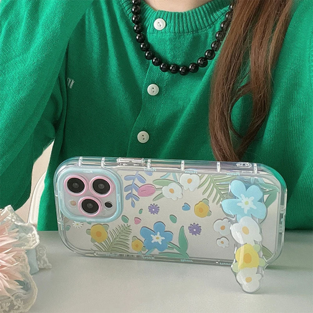 Flowers Pattern IPhone Case With Holder