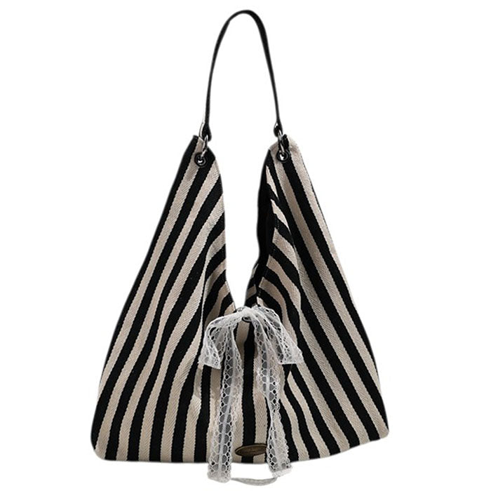 French Summer Striped Sack Bag