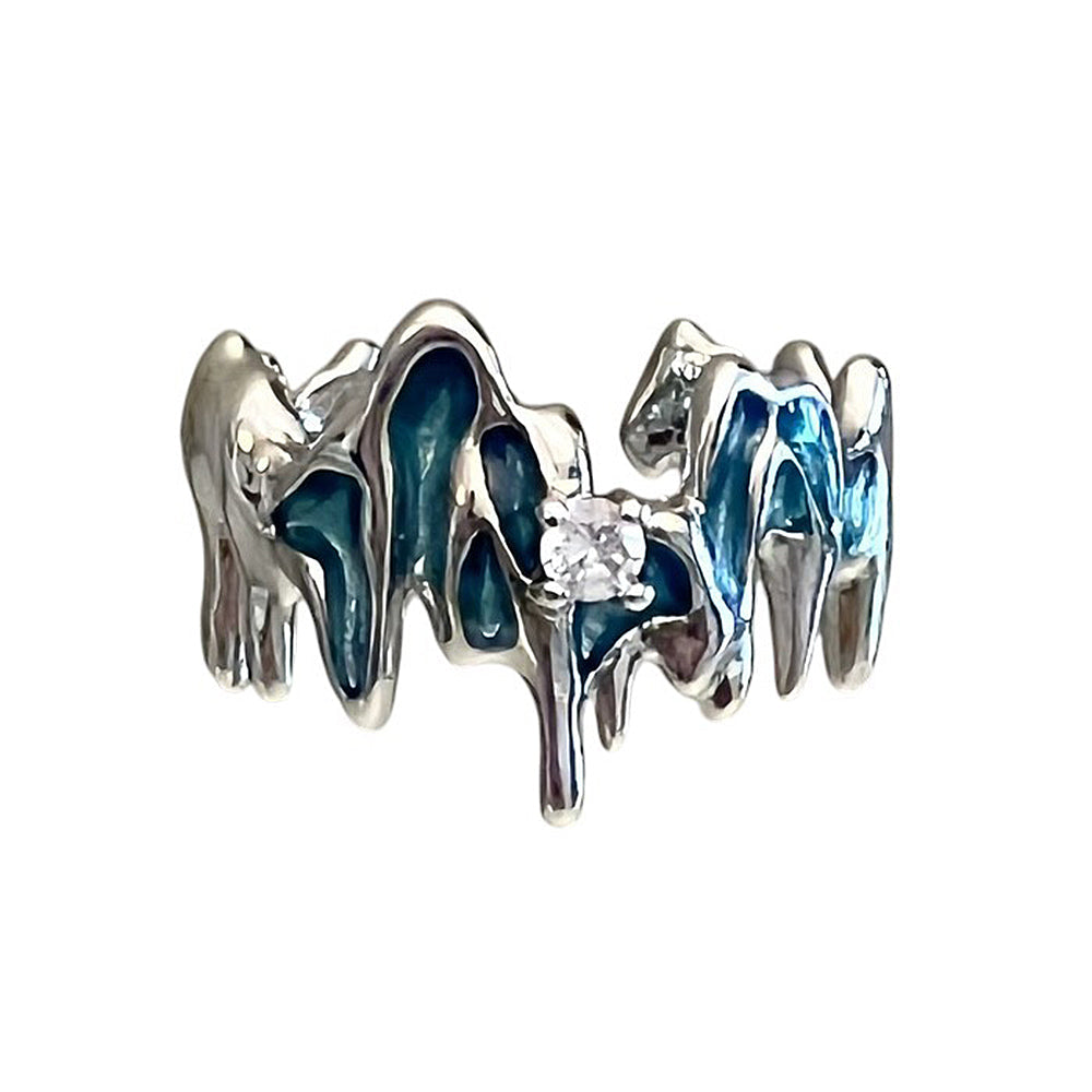 Frozen Wave Glitch Ring
