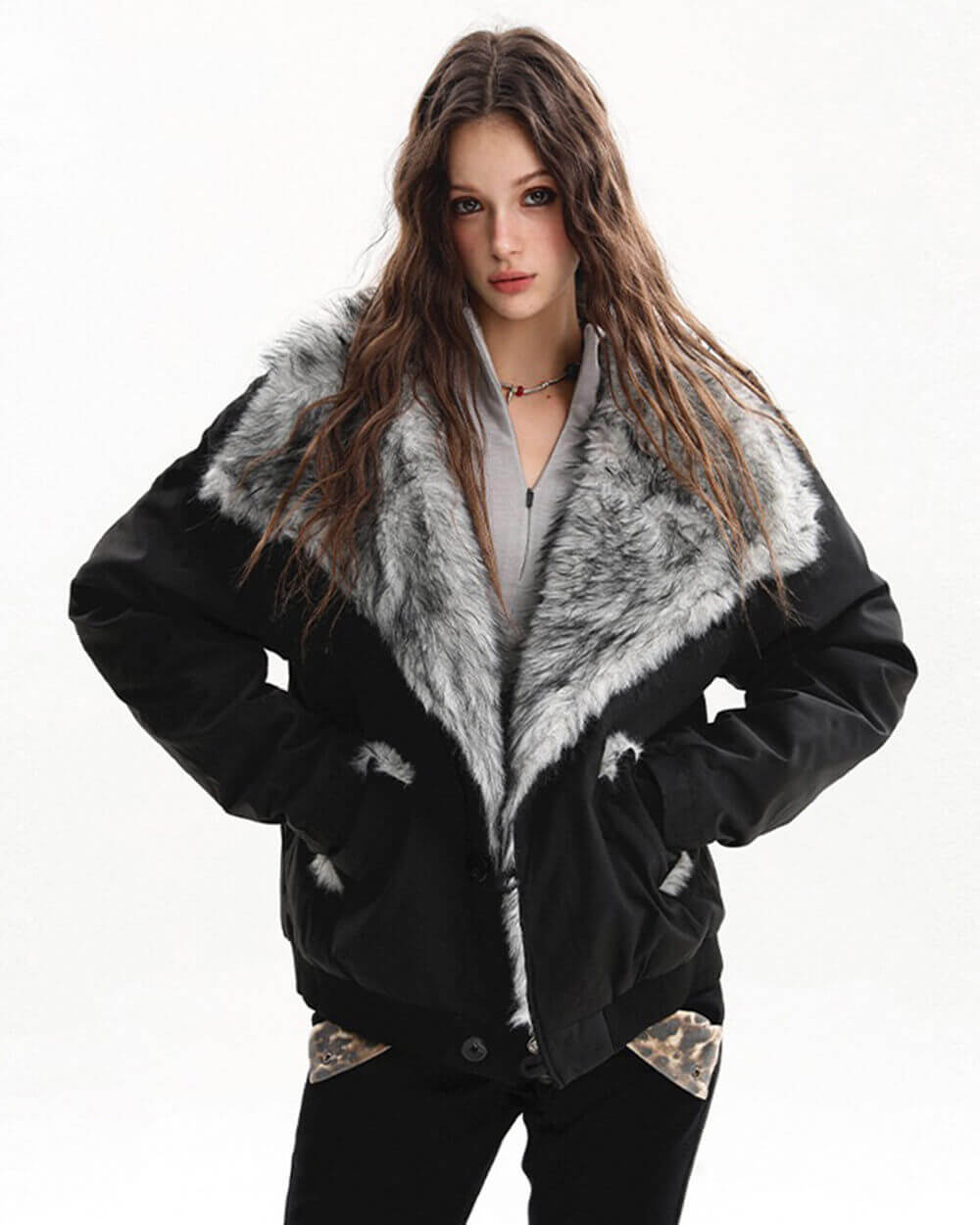 Dangerous Pretty Fur Trim Jacket