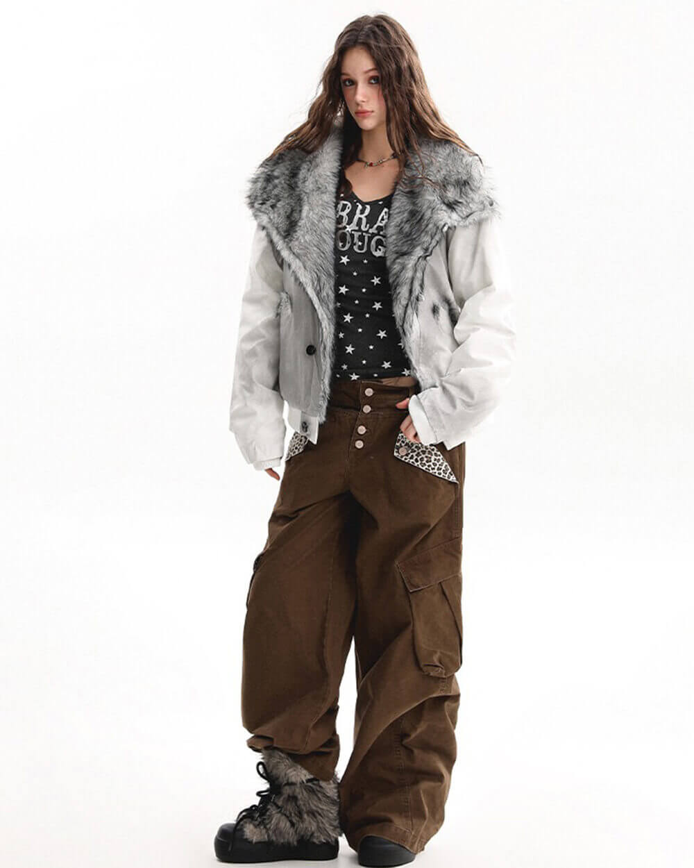 Dangerous Pretty Fur Trim Jacket
