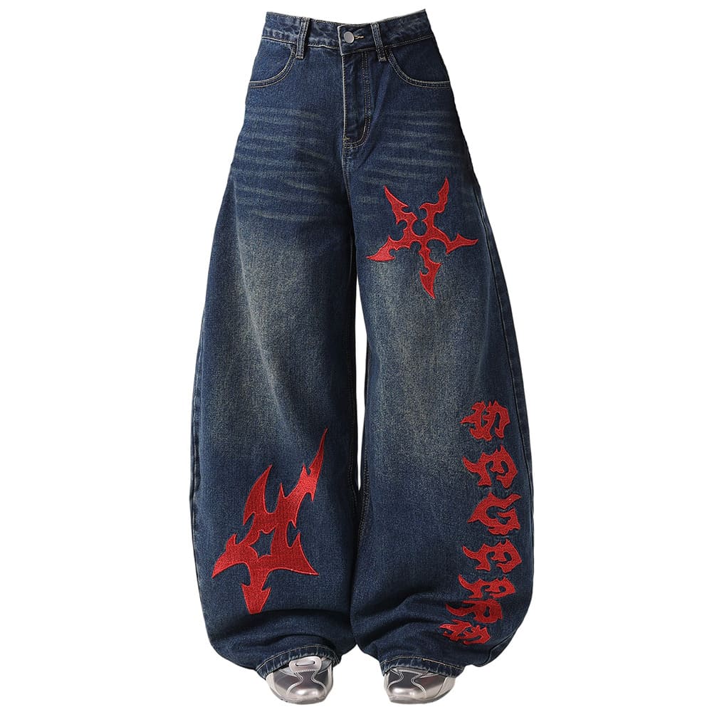Dark Ritual Wide-Leg Jeans