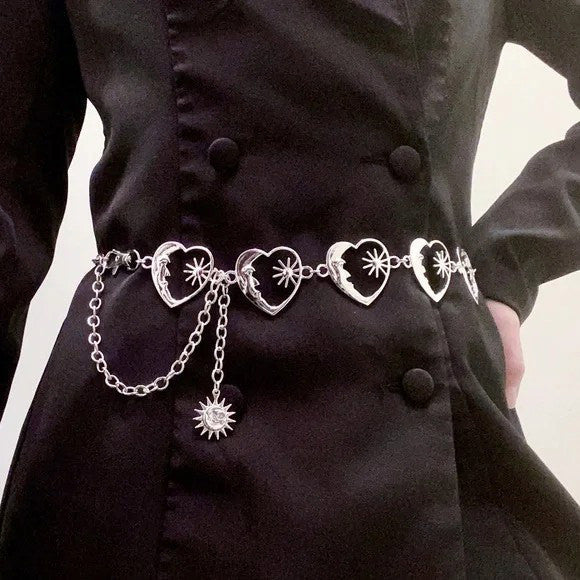 Moon and Star Heart Belt