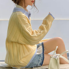 Lemon Crush Polo Sweater