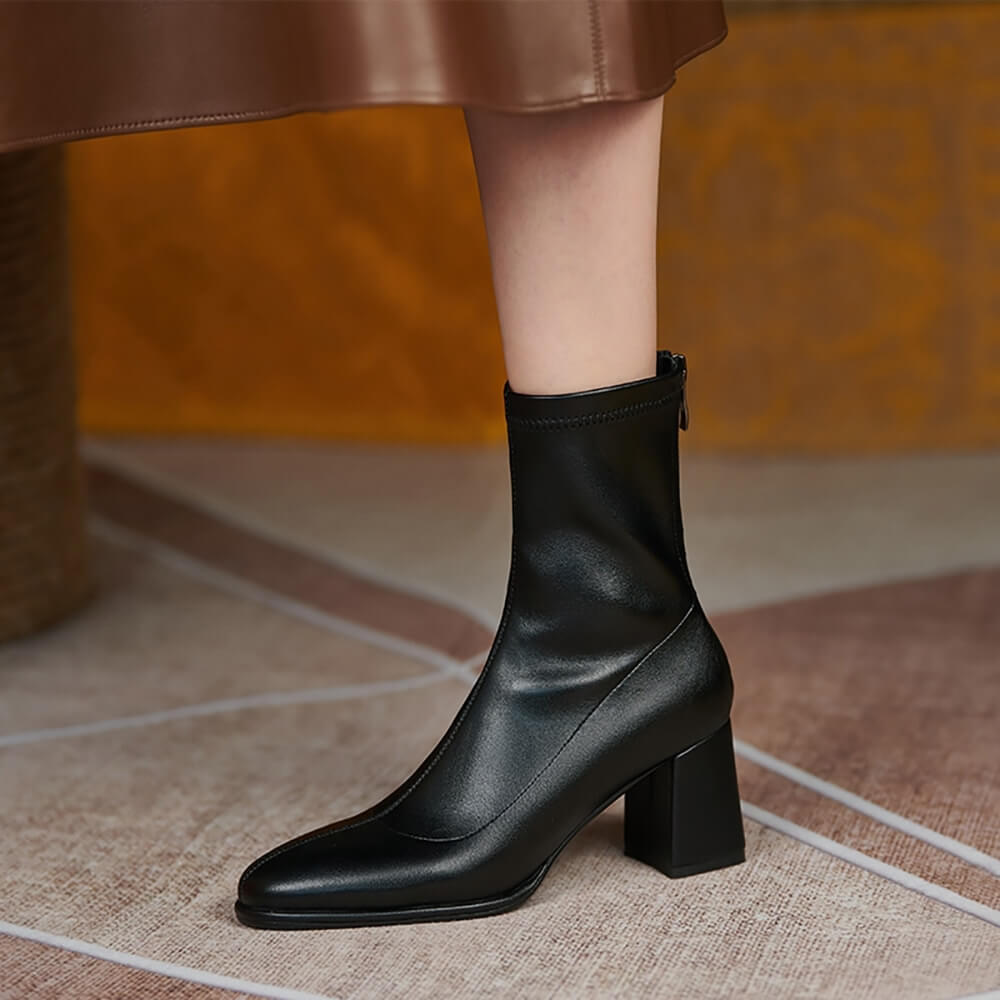 Paris Stories Block Heel Boots