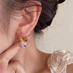Minimalist Clear Hoop Earrings