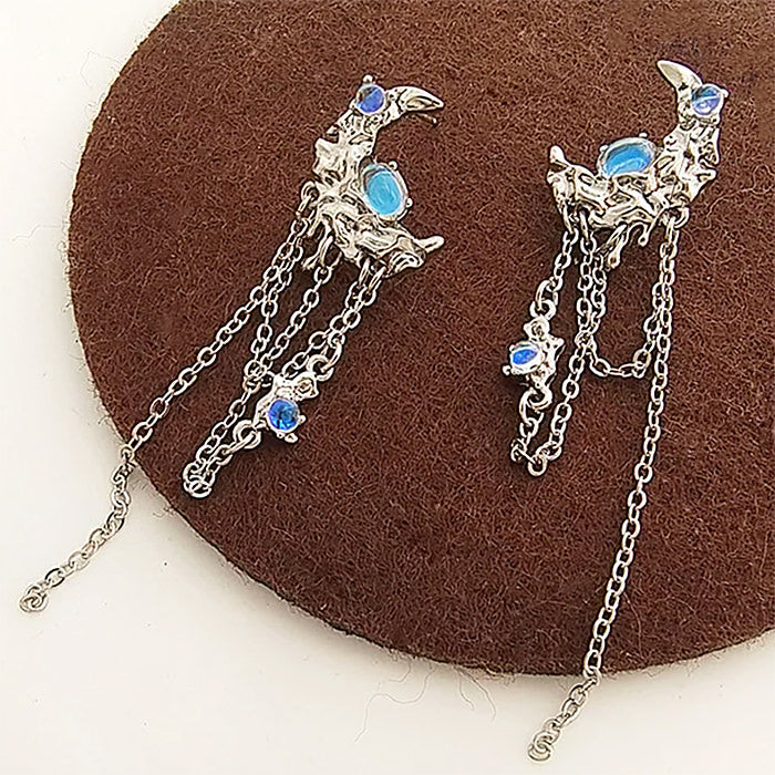 Moonstone Asymmetrical Earrings