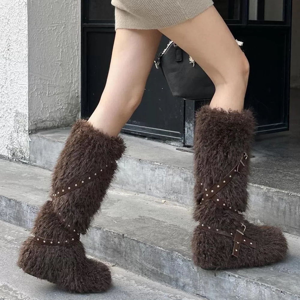 Moon Walk Furry Boots