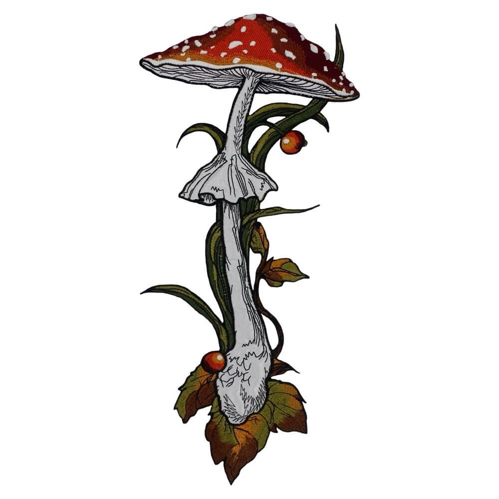Mushroom Embroidery Necktie